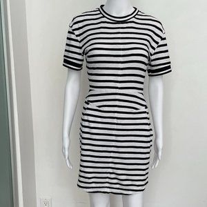 Derek Lam, Black and White Stripe Dress, Size Small